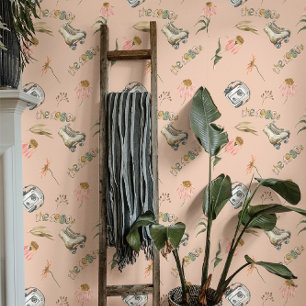 Papier Peint Joli floral rétro des années 80