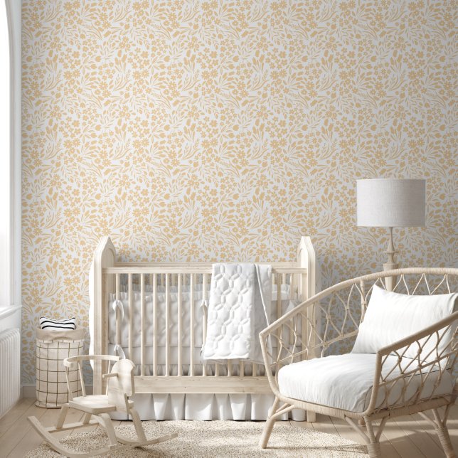 Papier Peint Joli Golden Jaune Fleur sauvage garderie Salle pou (Enfants)