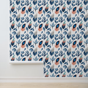 Papier Peint Joli motif de fleurs carrelées