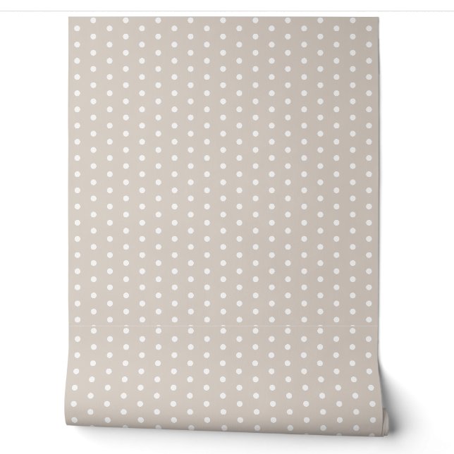 Papier Peint Joli Polka Dot Motif Pierre blanche mignonne éléga (Déroulement)