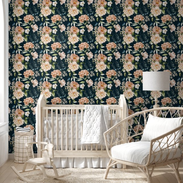 Papier Peint Jolie aquarelle Floral Peony Élégant (Enfants)