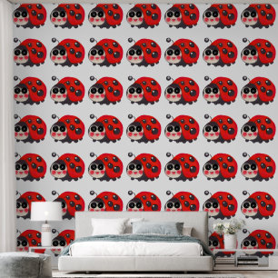 Papier Peint Jolie coccinelle Kawaii Dame coccinelle heureuse