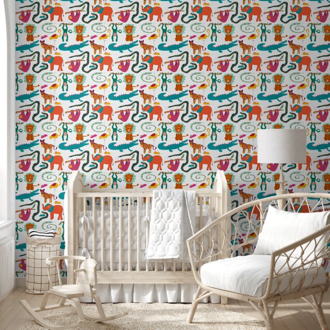 Papier Peint Jolie couleur Abstraits Animaux Enfants Motif (Enfants)