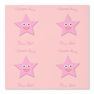 Papier Peint Jolie étoile rose à motif personnalisé