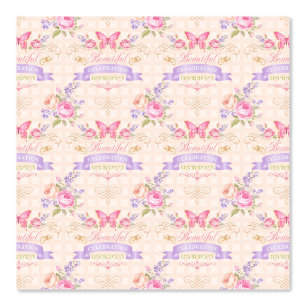Papier Peint Jolie Nursery pour Bébé Fille en Rose