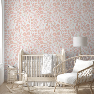 Papier Peint Jolie Pêche Fleur sauvage Nursery Salle pour enfan