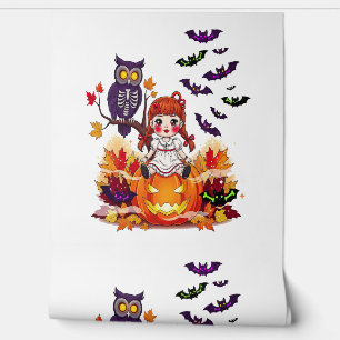 Papier Peint Jolie poupée Halloween hibou