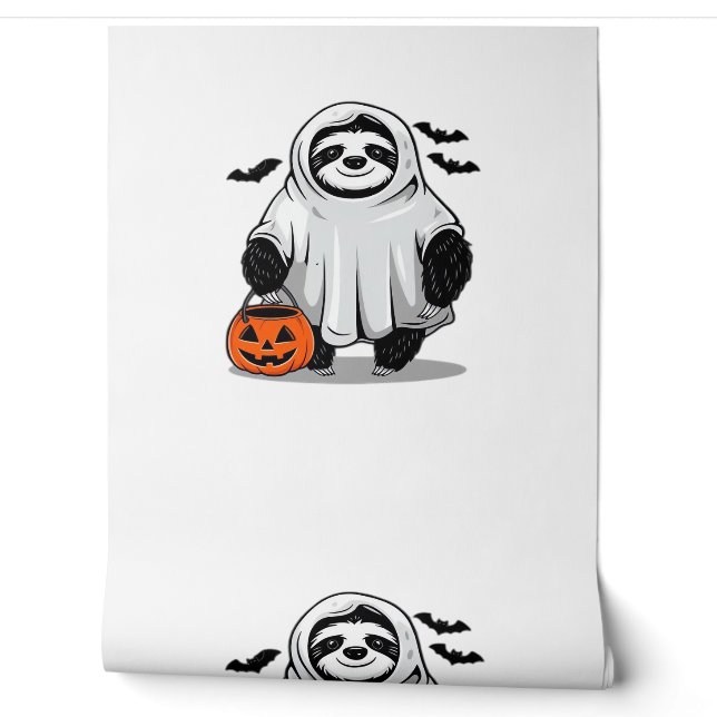 Papier Peint Jolie T-shirt Halloween Sloth Adorable et Éffrayan (Déroulement)