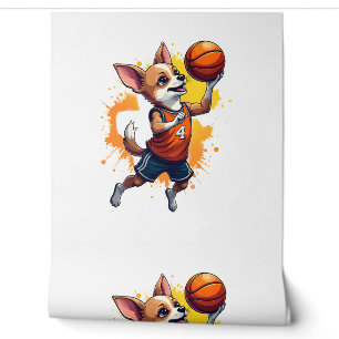 Papier Peint Joueur de basketball Chihuahua Sport Dunk Copie
