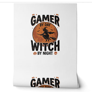 Papier Peint Joueur de jeu vidéo de jour sorcière de nuit Conce
