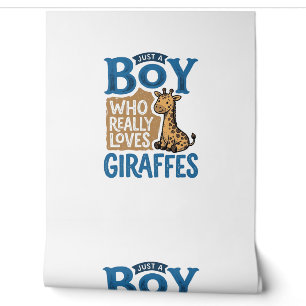 Papier Peint Juste un garçon qui aime les girafes modèle de t-s