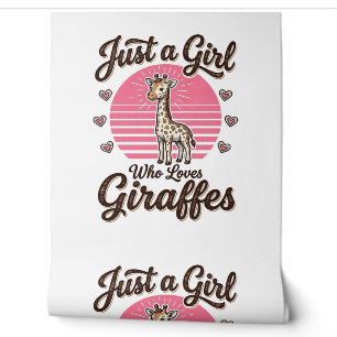 Papier Peint Juste une fille qui aime les girafes vintage shirt