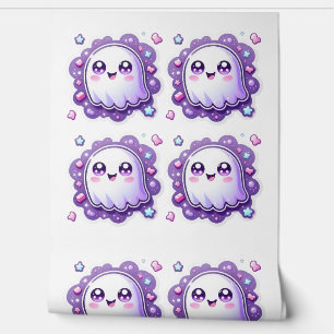 Papier peint Kawaii Ghost Cute Pastel Décor Hallow