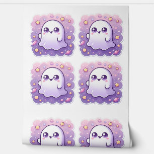 Papier peint Kawaii Ghost Cute Pastel Halloween