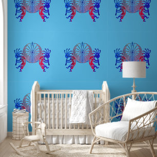 Papier Peint Kokopelli Duo - L'Homme Dans Le Maze - Symboles 1a