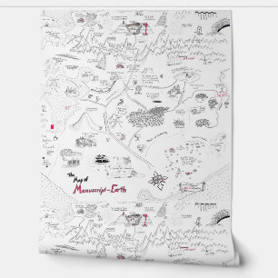 Papier Peint La carte de la Terre Manuscrit