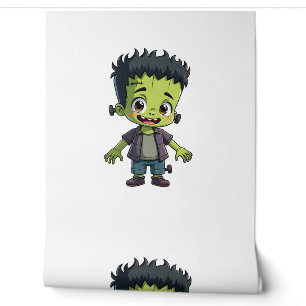 Papier Peint Le Monstre de Frankenstein - Caricature d'Hallowee