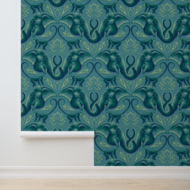 Papier Peint Le Motif de Tapisserie Safari Tranquille - Le Lotu (Application)