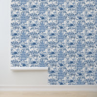 Léopard Chinoiserie Pagode bleu et blanc