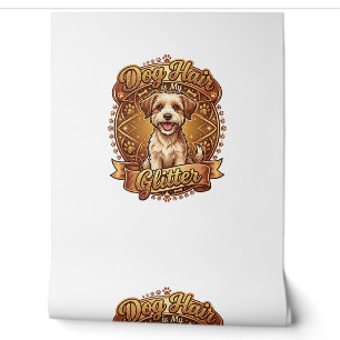 Papier Peint Les poils de chien sont ruban doré moelleux scinti