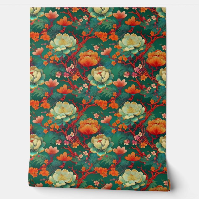 Papier Peint Les poneys japonais sur l'émeraude (Déroulement)