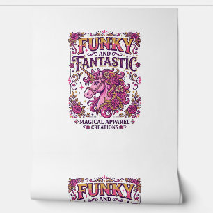 Papier Peint Licorne funky et fantastique design stylé Zazzle_