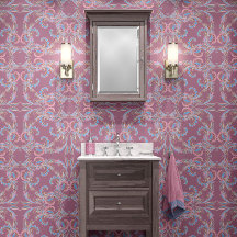 Light Pink Baroque Ornamental Design