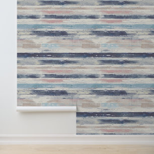 Papier Peint Lignes artistiques croisées horizontales encre cou