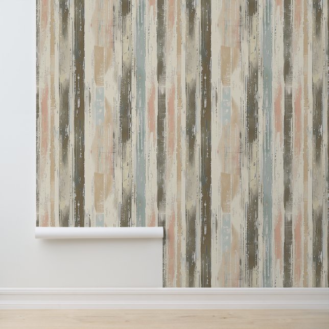 Papier Peint Lignes artistiques croisées verticales encre de co (Application)