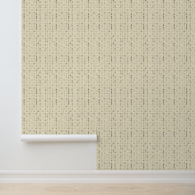 Papier Peint Lignes et points beige (Application)