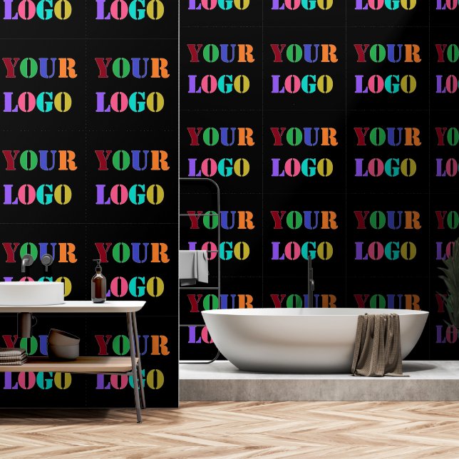 Papier Peint Logo d'entreprise personnalisé Votre Modèle d'entr (Salle de bain)