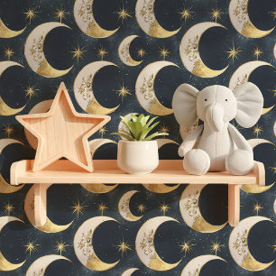 Papier Peint Lune et Étoiles Célestes