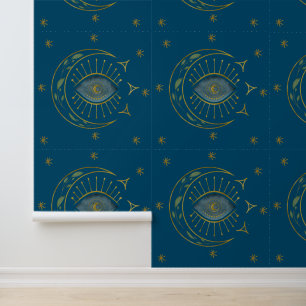 Papier Peint Lune et yeux malveillants
