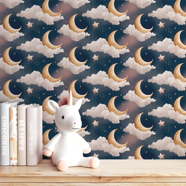 Papier Peint Lune rêvée et nuit étoilée (Créateur téléchargé)