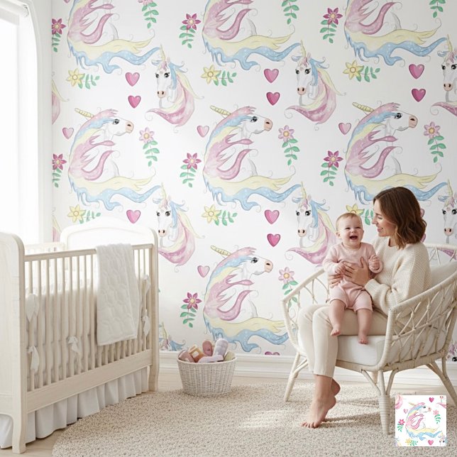 Papier Peint Magical Rainbow Unicorn Nursery (Créateur téléchargé)