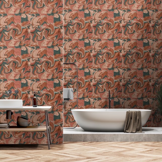 Papier Peint Marble Texture Pattern-Modern Minimalist Marble  (Salle de bain)