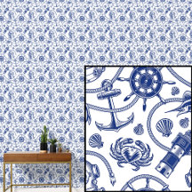 Marine Blue Nautique Design sur blanc