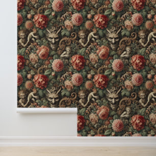 Papier Peint Marionettes pour Damned - Gothique Floral Design