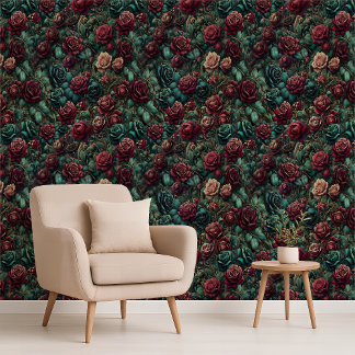 Papier Peint Maximaliste Or Sarcelle Rose Art Nouv