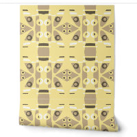 Mazipoodles Abstrait Leapfrog Sepia sur Buttermilk