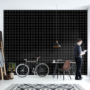 Papier Peint Mazipoodles Quatre Carrés - Noir Blanc