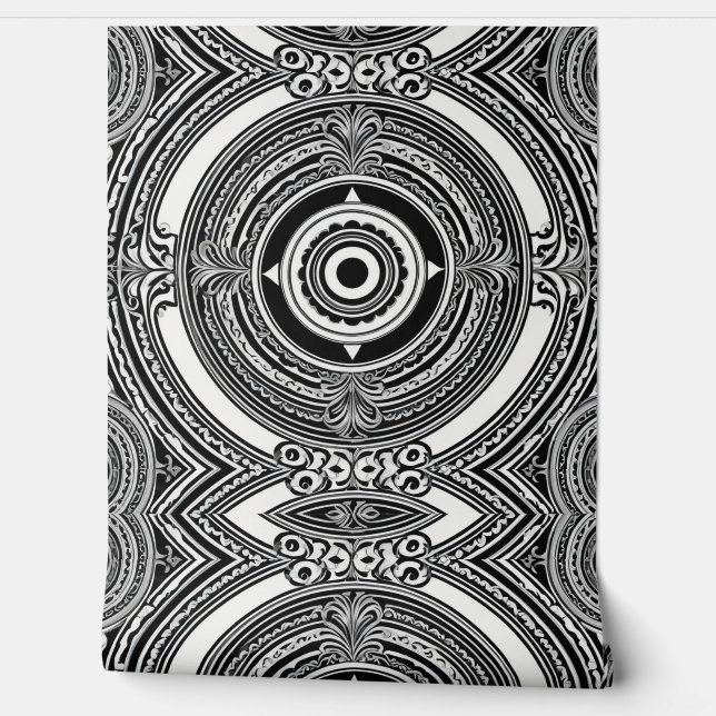 Papier Peint Médaillons monochromatiques (Déroulement)