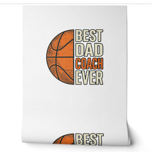 Papier Peint Meilleur Coach Papa Ever Basket Vintage Vector Des