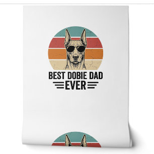 Papier Peint Meilleur papa Dobie vintage Doberman T-shirt_1