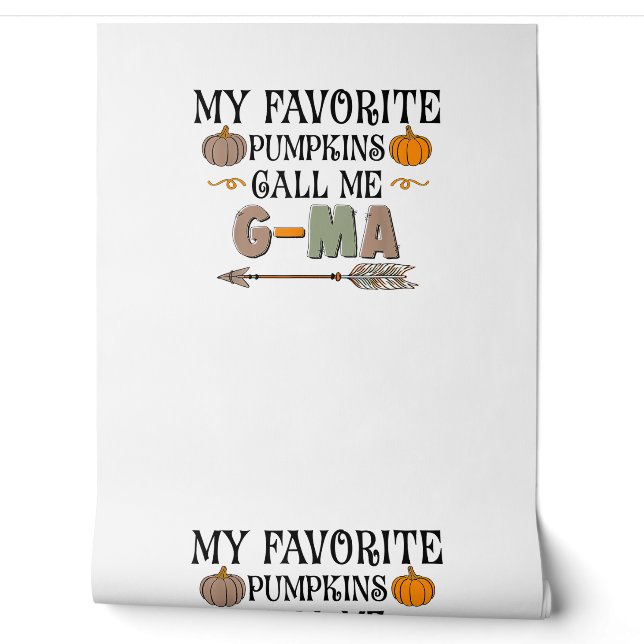 Papier Peint Mes Citrouilles préférés m'appellent G-MA grand-mè (Déroulement)