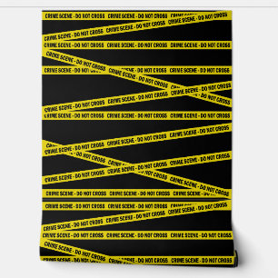 Papier Peint Meurtre Mystère crime scène bande jaune