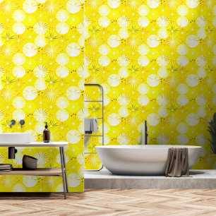 Papier Peint Mi-siècle Moderne Starburbs Jaune