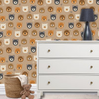 Mignonne tête d'ours enfants motif