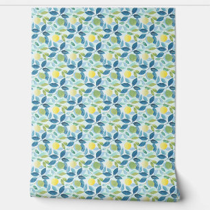 Papier Peint Mini-Bleu, Vert, Jaune Mood Organique