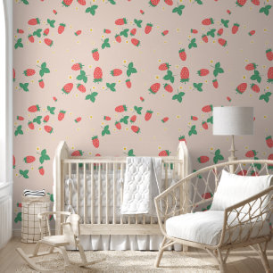 Papier peint Mini Fleur de Fraisier